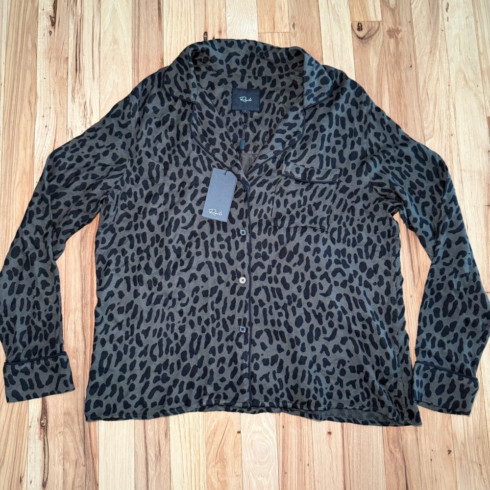 Rails Clara PJ Top in Forest Black Cheetah